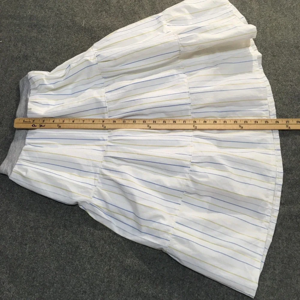 Skirt Girl 8 Maxi 100% Cotton White Stripe Lined Ruffle‎ Tier Mom and Pop's Kids